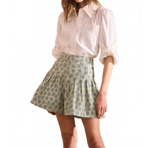 NEW HUNTER BELL willa shorts in navy bird block - Picture 1 of 4